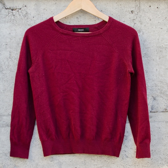 Forever 21 Sweaters - Forever 21 Dark Burgundy Sweater / Crewneck